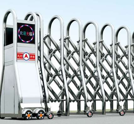 柵欄式旋轉(zhuǎn)電動伸縮門有什么不同